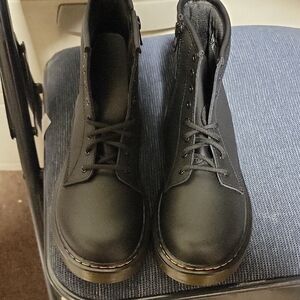 Black Leather Men's Boots
